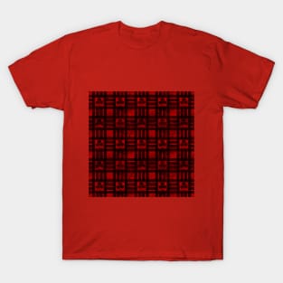 Trefle Black Red Clubs Card Pattern T-Shirt